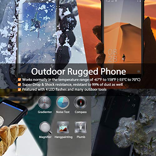 Rugged Smartphone Unlocked OUKITEL WP5(2020) Android 10 Cell Phone 8000mAh Battery 4GB+32GB Triple Camera 4 LED Flashlights IP68 Waterproof Phones 5.5 Inch Dual Sim GSM 4G, GPS, Bluetooth, WiFi