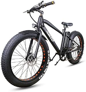 NAKTO 26" 350W Fat Tire Electric Bicycle Mountain Snow Beach Sporting Shimano 6