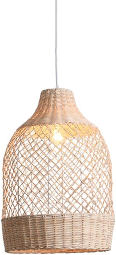 Suspension en panier en rotin vintage et lustre osier pour maison