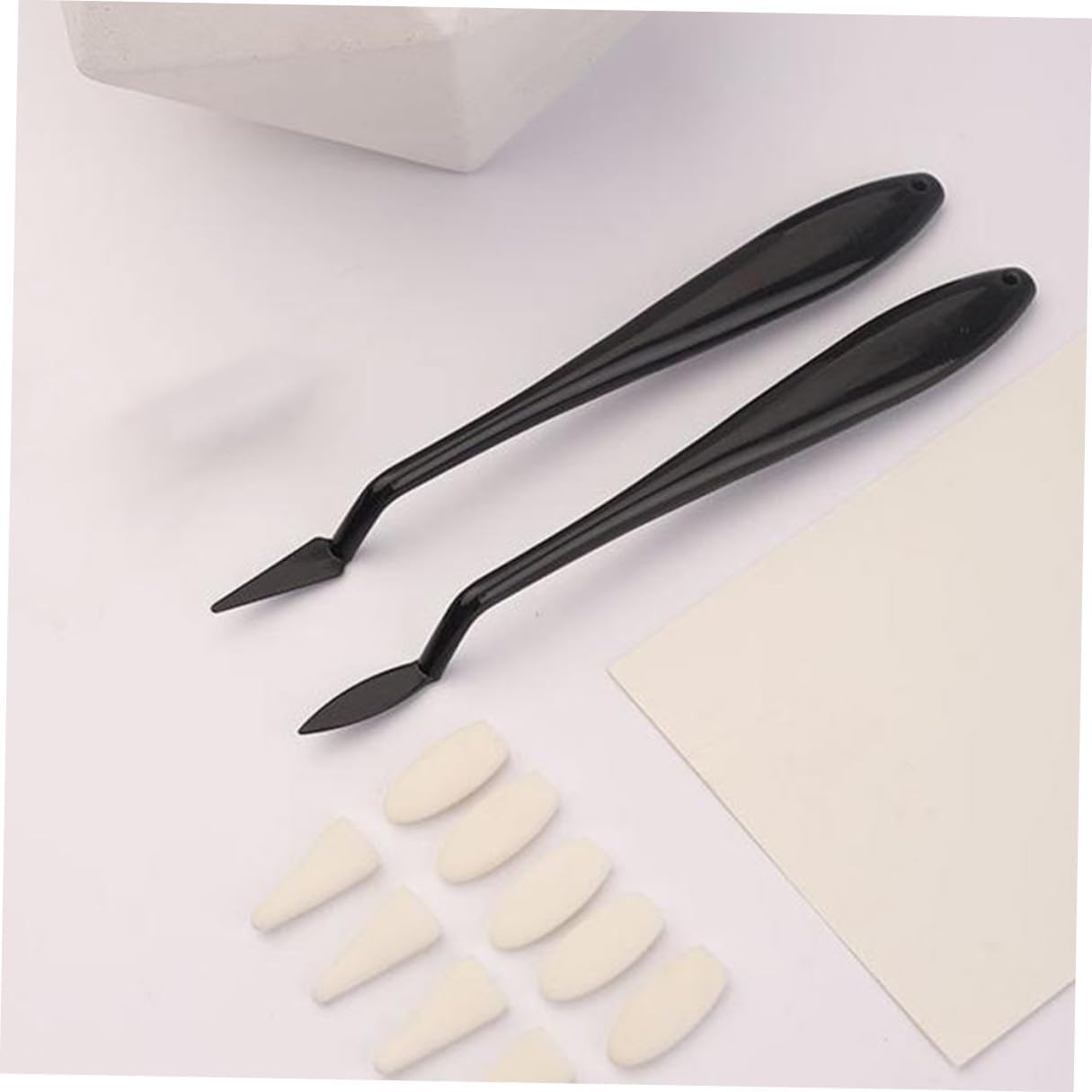 PRETYZOOM Artist Blending Sponge Pen Set with Replaceable Heads Ergonomic Grip Drawing Smudge Tools for Sketch Wiping Lightening Highlights and Card Making Washable Art Supplies for