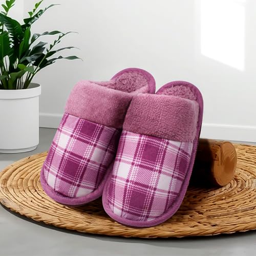 Image of VRITRAZ Soft Comfy Fur Indoor Outdoor Soft Bottom Fur | Anti Skid | Lightweight Winter Slipper, Warm House Chappal