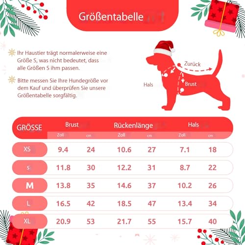 ABRRLO Hunde Pullover Kleid mit Leine Loch für kleine mittlere Hunde mit Fliege Büffelkaro Rot Rollkragen Polyester Haustier Welpe Katzen Pullover Strickwaren Rot,XS