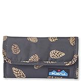 KAVU Mondo Spender Trifold Wallet Clutch Travel Organizer, Pine Cones