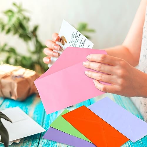 Image of Outus 500 Pcs #10 Colored Envelopes Business Adhesive,Cute Color