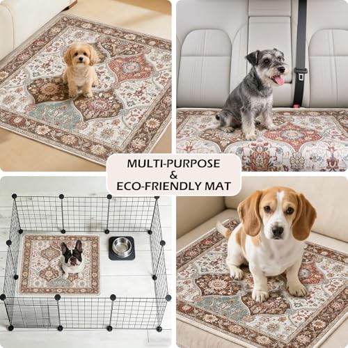 Image of INVENHO 2PACK Washable Pee Pads for Dogs, Reusable Dog Pads Upgrade Non-Slip Dog Pee Pads Heavy Absorbency Puppy Pee Pads Quick Dry Whelping Pads /Waterproof Puppy Training Pad