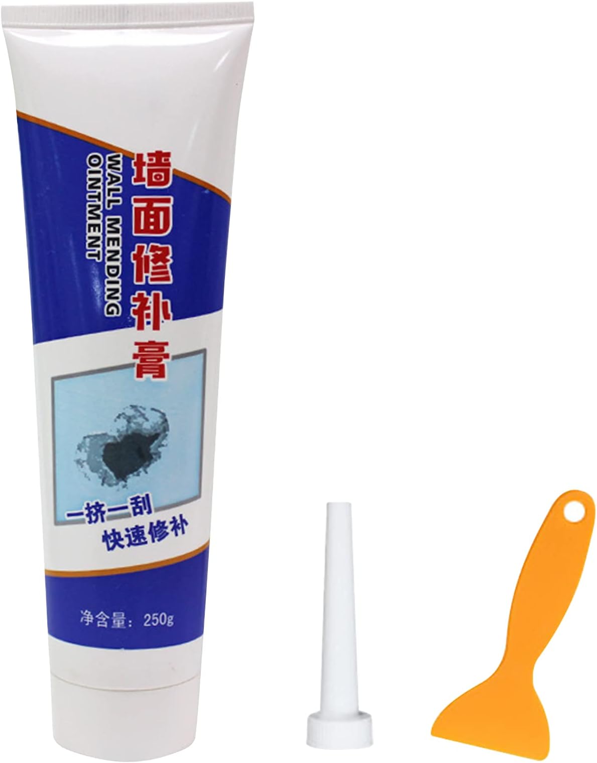 250G Drywall Repair Kit Wall Mending Agent Free Scraper Surface Cream Instant Plaster Paste To Cover Holes Cracks Graffiti