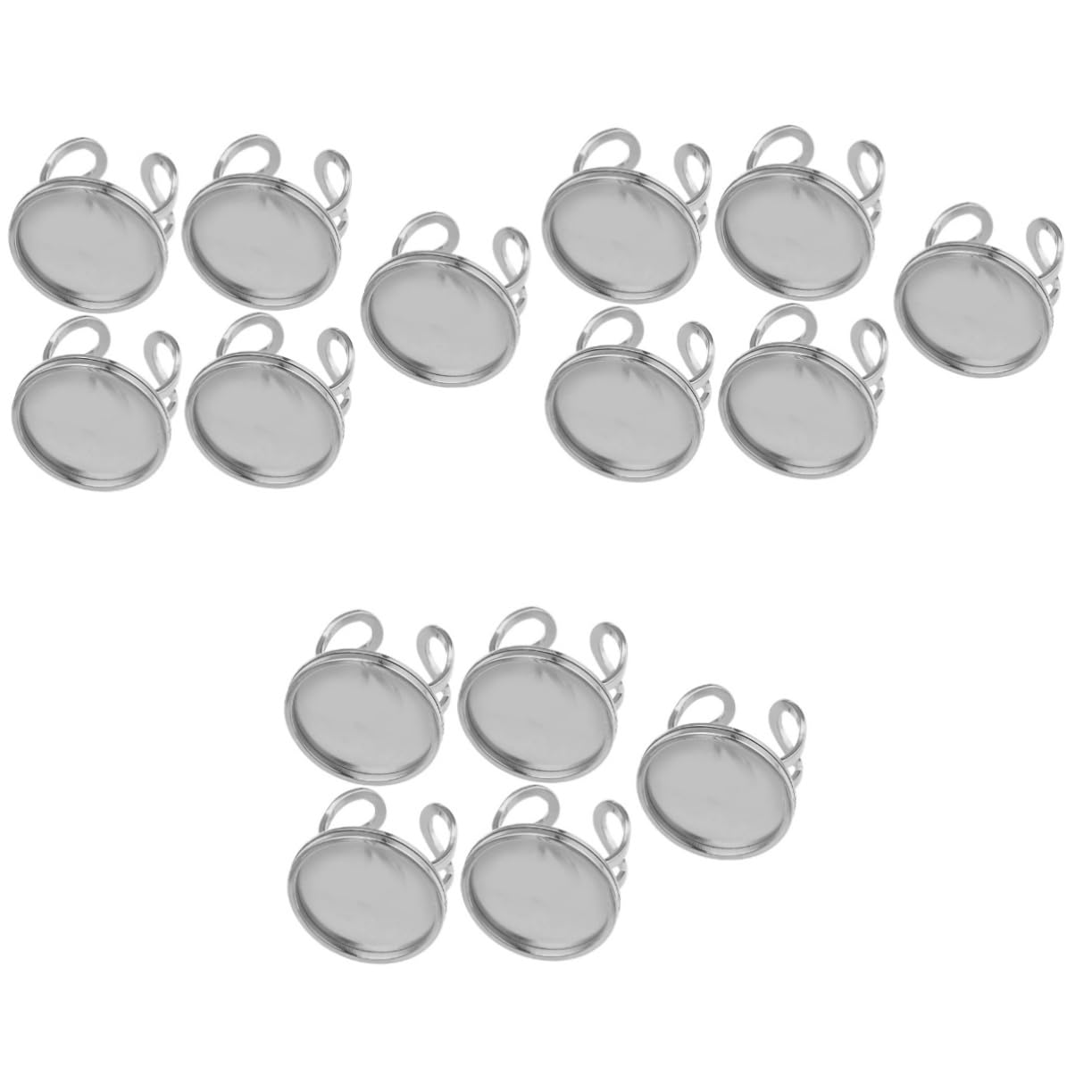 jojofuny 5 Ensembles Anneaux Vides Réglables Acier Inoxydable Pour Diy Accessoires De Fabrication Pour Événements Réunions 5 Pièces * 5
