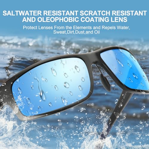 Unbreakable Polarized Sports Sunglasses for Men, Scratch/Seawater-Proof/Oleophobic Coating Lens, Aluminum Frame Sun Glasses3