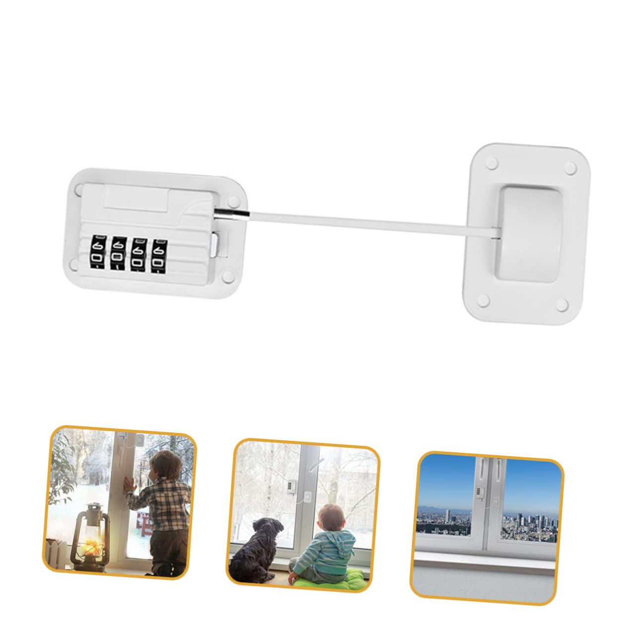 6 Sets Child Proof Lock for Refrigerator Fridge Window Freezer Safety Lock Password Combination Easy to Apply