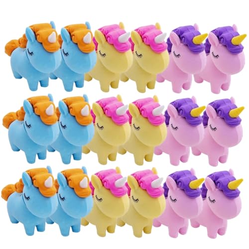 BCOATH 36個 小学生用かわいいユニコーン消し 細やかな作りで使いやすい 実用的な筆消し 学生 オフィス デザイナー向け多用途アクセサリー