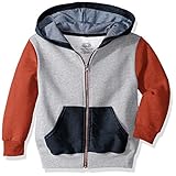 Fruit of The Loom Boy's Fleece Full Zip Hoodie Sweatshirt, Smoke Blue Stripe/T.Blue Heather/Amulet Teal Heather, Small