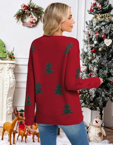 Image of Women's Pullover Sweaters Cute Multi-Hearts Knitted Casual Sweater