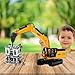 Gemini&Genius Drill Excavator Toy, Demolition Machine Car, Construction Vehicle Toy 1/35 Scale Die-cast Impact Hammer Engineering Truck for Kids Gift, Alloy Model Toys for Kids Display
