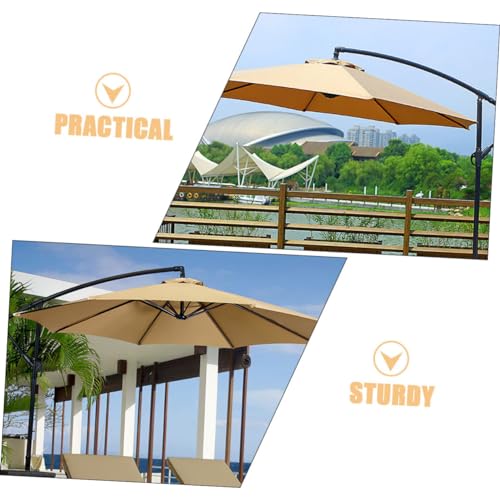 Toile rechange parasol terrasse Mikikit bâche compatible coupe-vent - 6