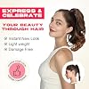 Ponytail Extension - 14 Claw Clip in Ponytail Hair Extensions Natural Soft Synthetic Layered Wavy Pony Tail Hair Pieces for Women - Ash Blonde with Highlights