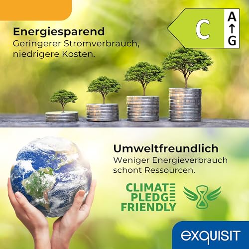Exquisit Kühl-Gefrierkombination, Kühlschrank mit Gefrierfach, 4-Sterne-Gefrieren, 157 Liter, Schnellkühlen, KGC5231-60-E-050C inoxlook – Bild 6