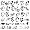 17IF 26-35 Pcs Vintage Silver Knuckle Rings S...