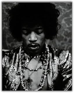 ShopHaven Jimi Hendrix Rock and Roll - Musician Vintage Black White Photo Wall Art - 11x14 - Unframed - Decor for Home, Bedroom, Dorm, Gift