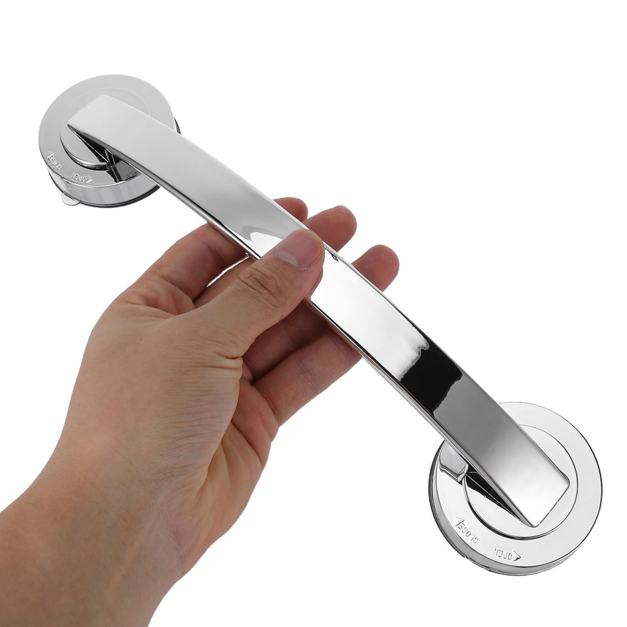 Barre d'appui pour baignoire de salle de bain - Barre d'appui pour baignoire, douche, douche, barre de sécurité à ventouse sur les poignées de porte, poignée de porte adhésive en métal, poignée de