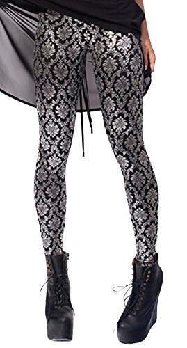 QZUnique Leggings for Women, Halloween Full-Length Printed Legging Footless Elastic Yoga Pants, Regular and Plus Size