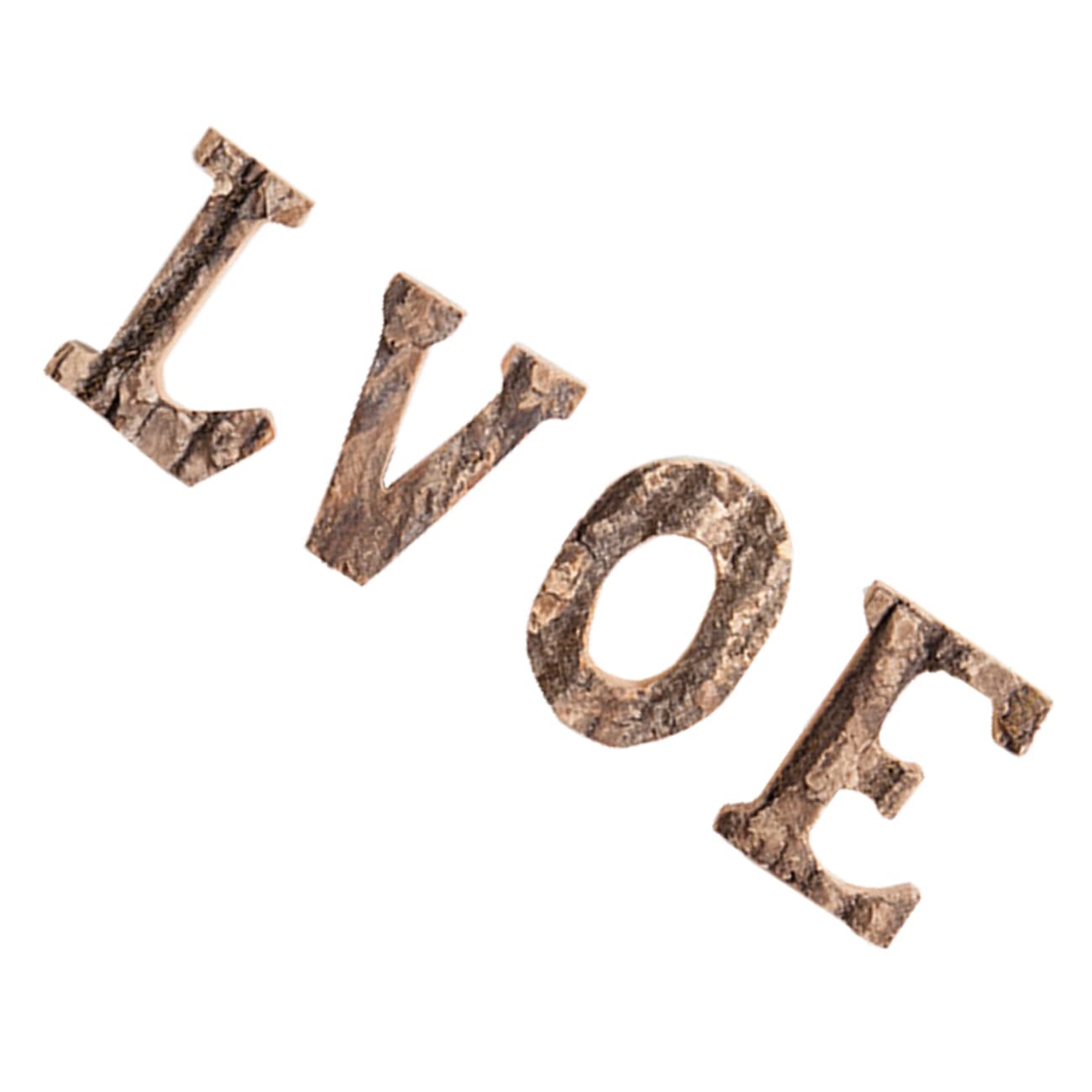 VILLCASE 2 Set Di Lettere in Legno Lettere Inglesi Decorazione Personalizzata Arte Murale Per Decorazioni Di Nozze Di Natale 4 Pezzi * 2