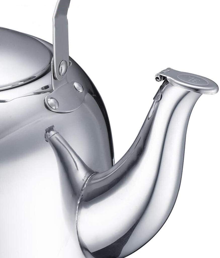 SHISHI Hervidor de Agua de Gran Capacidad de los hogares de Acero Inoxidable hervidor de Agua de la Tetera de 5 litros Durable y fácil de Limpiar.