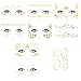 Dilightnews 10 Pezzi Face Tatuaggio Adesivo, Tatuaggio Temporaneo Viso Donna, Impermeabile Viso Flash Tatuaggio, per Festa Regalo Ragazze e Giovani Donne