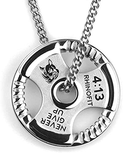 GLLFC Halskette Gewicht Platte Langhantel Hantel Anhänger Gewichtheben Bodybuilding Fitness Crossfit Gym Übung Halskette Geschenk für Frauen Männer