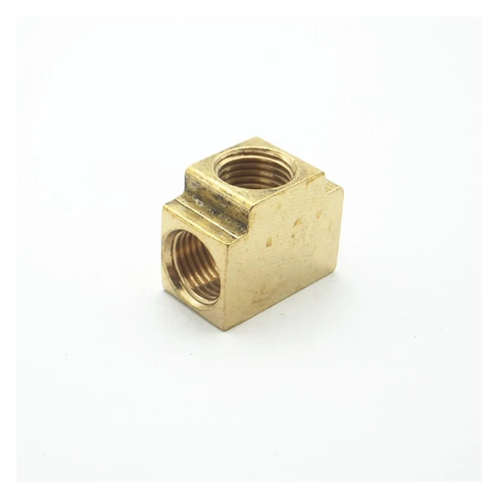 VUQLDHAYZ 1/4" BSP Female Thread Square Tee Type 3 Way Brass Pipe Fitting Coupler Connector for Water Fuel Gas