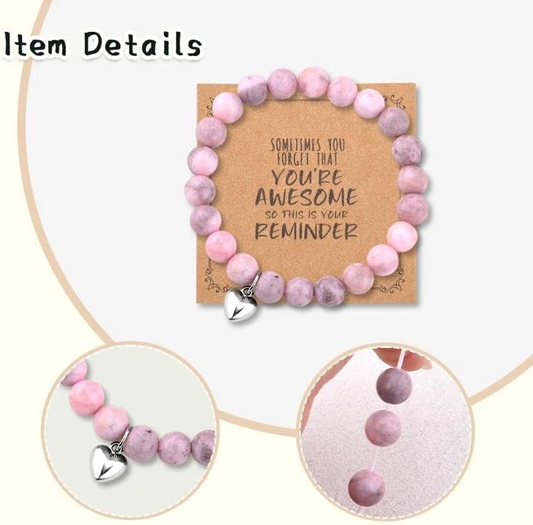 yaozeio Inspirational Gift Bracelets for Women Daughter Christmas Birthday Gifts for Granddaughter Sometimes You Forget Your Awesome Gifts Bracelet for Best Friends Motivational Encouragement Gifts - Image 6