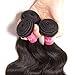 Dinoce Compatible with Longqi Beauty Brazilian Body Wave Remy Hair 3 Bundles, 100% Unprocessed Human Virgin Hair Body Wave 300g (16 18 20 Inch, Natural Color)