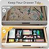 Vtopmart 25 PCS Office Desk Drawer Organizers Set, 4-Size Versatile Plastic Drawer Organizer Trays, Storage Bins for Desk Accessories Office Organizers and Storage, Bathroom, Makeup, Vanity, Black #1