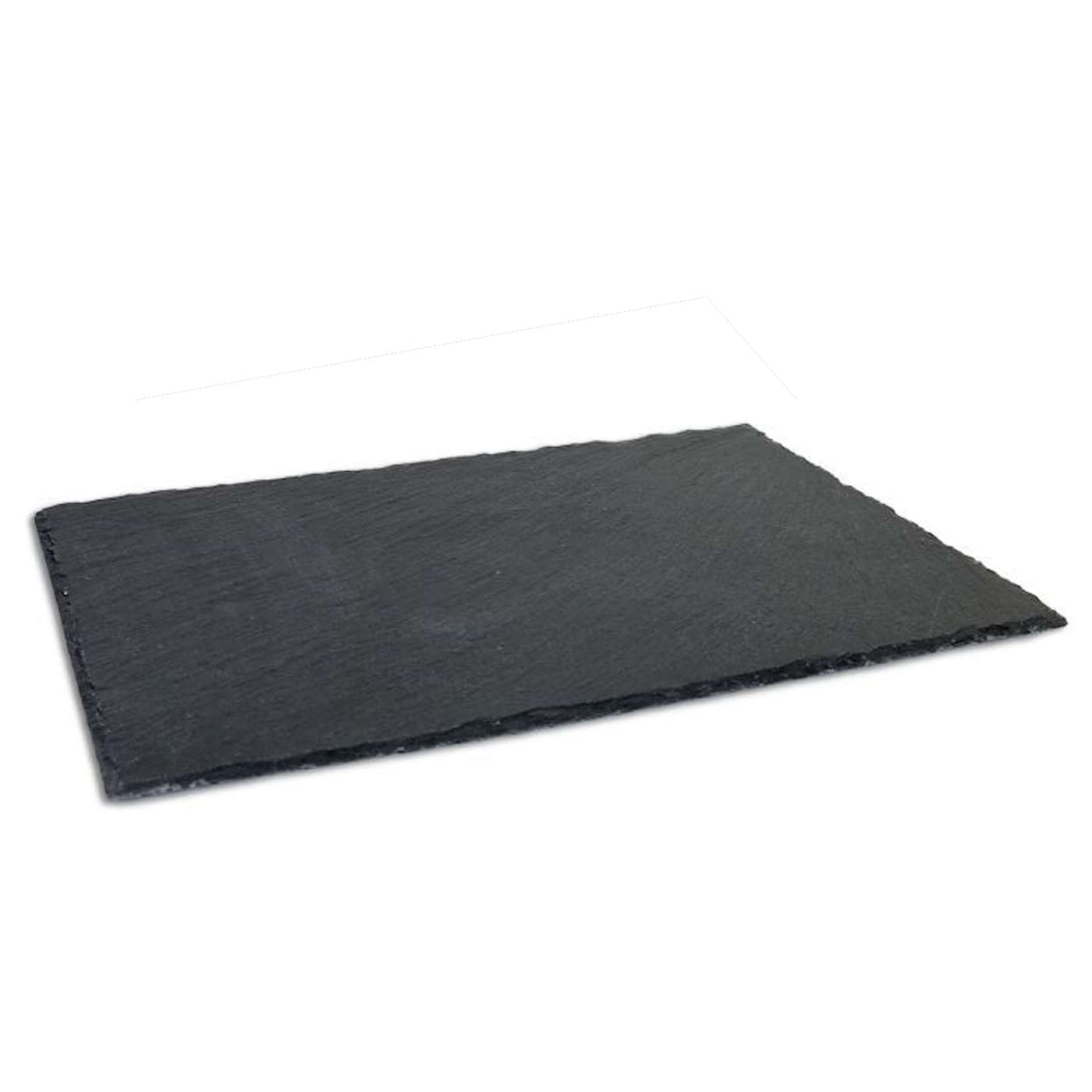 Pack de 6 bandejas de pizarra de 40 x 30 cm, ideal para servir comida de manera elegante, plato para alimentación, degustación, tabla embutidos, plato hostelería, bandeja rústica (40 x 30 cm)