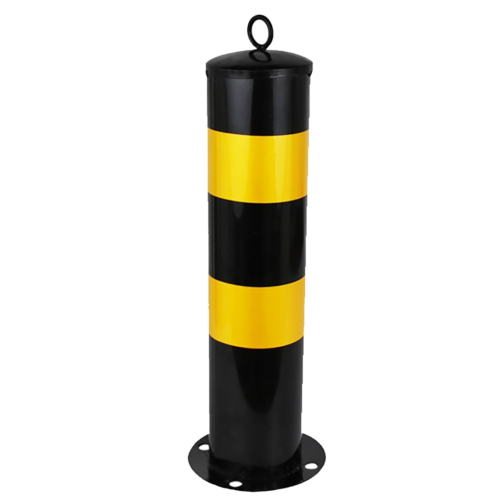 WDSOPK Safety Bollard, Parking Barriers, Driveway Safety Posts with Reflective Strips, Security Bollards for Entrances, Public Roads, Parking Lots Construction Sites （4Pcs）