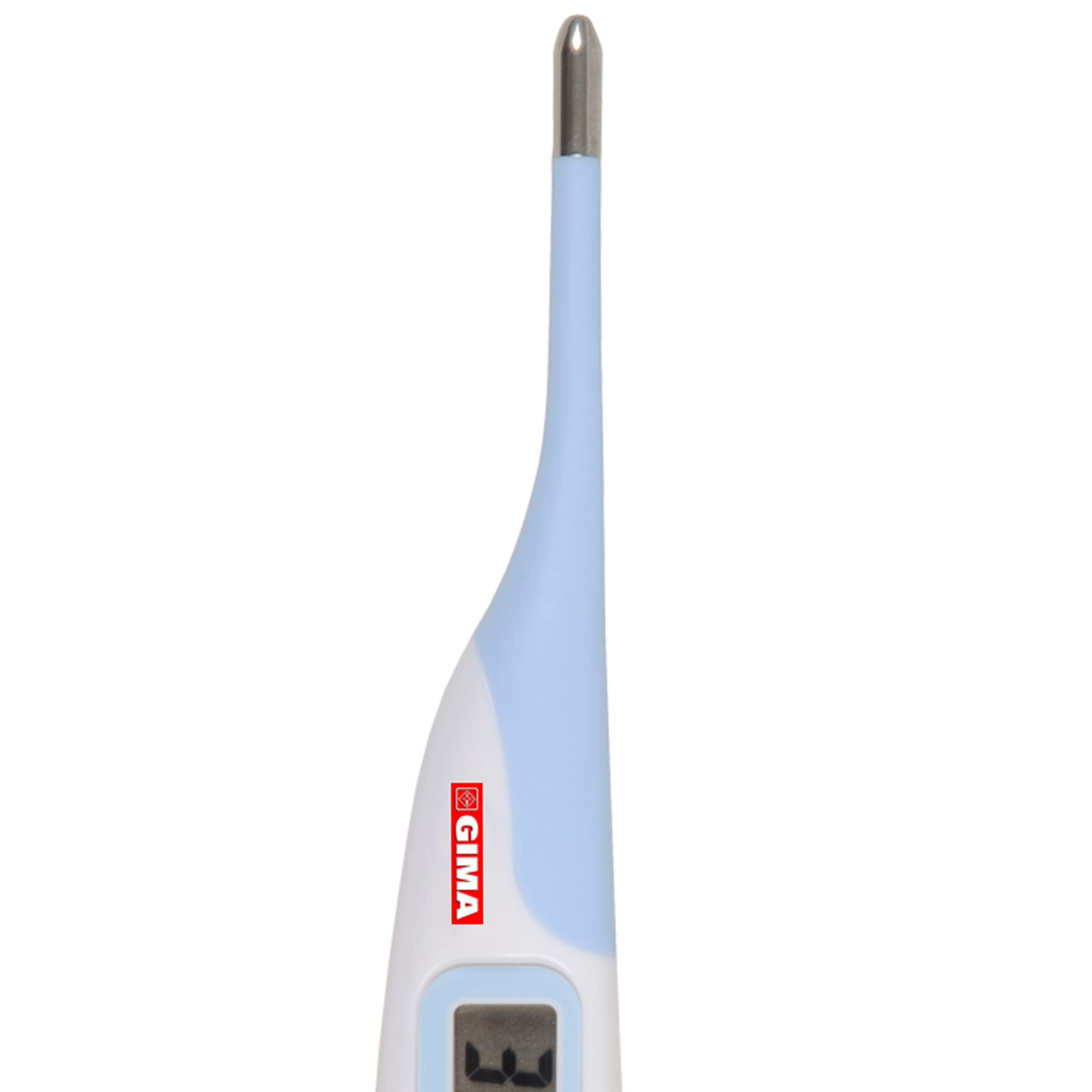 GIMA Termometro Digitale Istantaneo 8 Secondi °C/°F Punta Flessibile Impermeabile Display LCD Allarme Febbre
