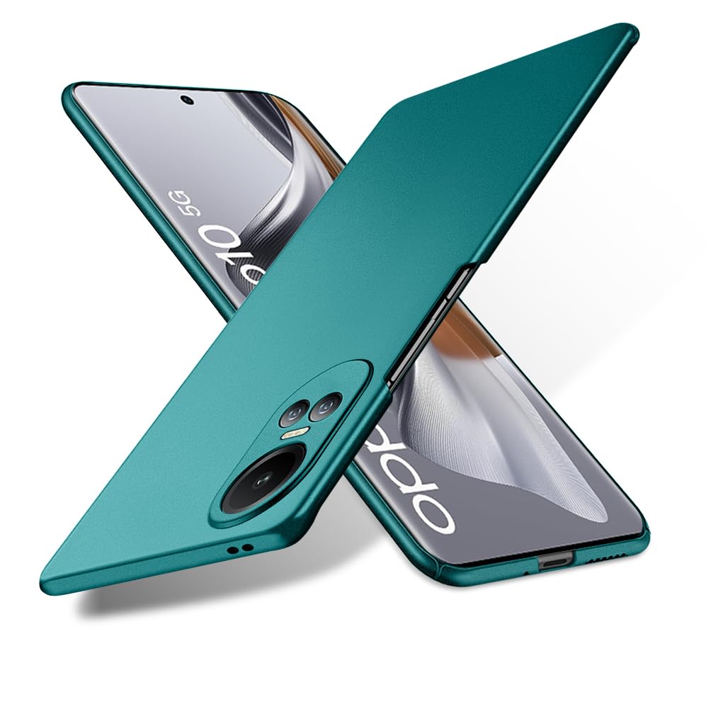 Bastmei Case for Oppo Reno 10 5G, Ultra-Light Ultra-Thin Anti-Scratch Non-Slip Camera Protection Frosted Texture Hard PC Case Cover for Oppo Reno 10 5G (Green)