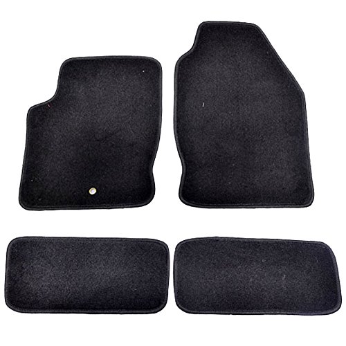 Floor Mats Compatible with 2000-2007 Ford Focus, 3 4 5Dr Factory Fitment Car Floor Mats Front & Rear Nylon by IKON MOTORSPORTS, 2001 2002 2003 2004 2005 2006