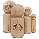 Unamused and Grumpy Frog Rubber Stamp for Stamping Crafting Planners - 1/2 Inch Mini