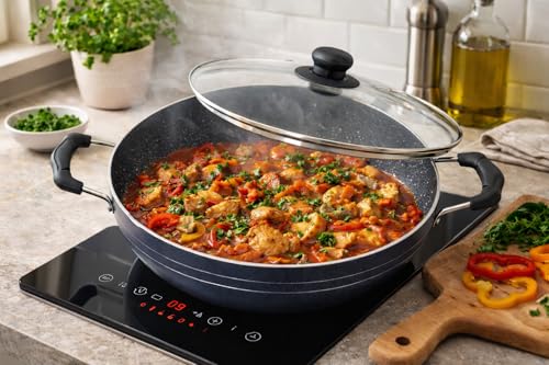 Sartén Kadai antiadherente con tapa de vidrio 2.2 L miniatura 4