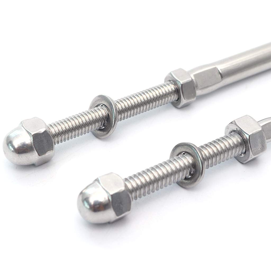 20-Piece T316 Stainless Steel Cable Railing Kit – 1/8" Threaded Swage Stud & Stemball Fittings