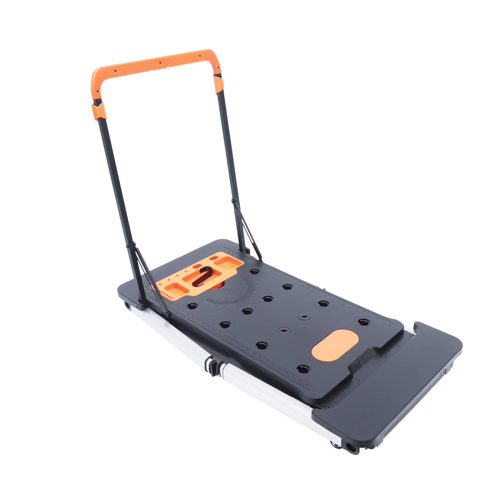 Banco da lavoro multifunzionale, capacità di carico 150 kg, dimensioni 109 x 55 cm, pieghevole, altezza regolabile 52 – 78 cm, utilizzabile come banco da lavoro per sega, carrelli a rotelle e carrelli
