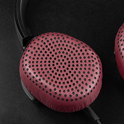 Image of SOULWIT Earpads Replacement for Skullcandy Riff, Riff2 Wired /Wireless On-Ear Headphones, Ear Pads Cushions with Softer Leather, Noise Isolation Foam (Red)