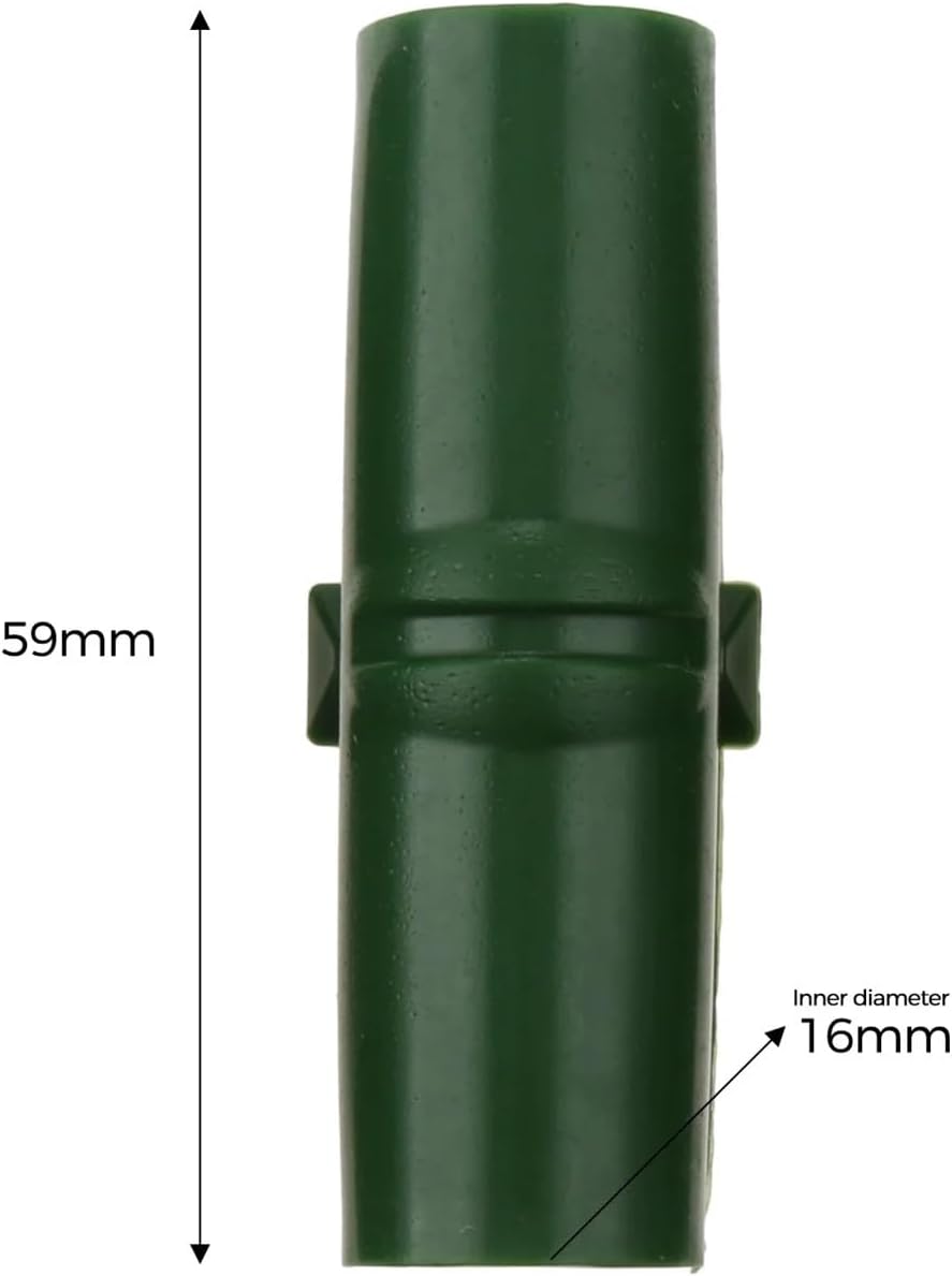 100pcs Greenhouse Pipe Film Clips Green Plastic Fasten Frame Tube Clamp Garden Shade Net Fittings 8/11/16/20mm fit Straight(16MM)