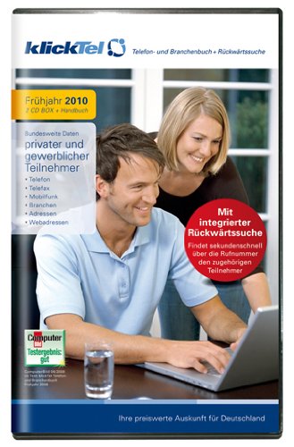 Preisvergleich Produktbild klickTel Telefon- und Branchenbuch inkl. Rückwärtssuche Frühjahr 2010