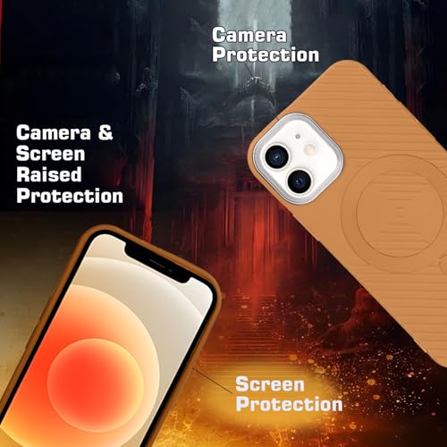 Image of AIBEX Hybrid iPhone 12 Back Cover Case Compatibe with Mag Saf | Shockproof Design |Camera Protection Bump | Back Cover Case for iPhone 12 (PC, TPU)