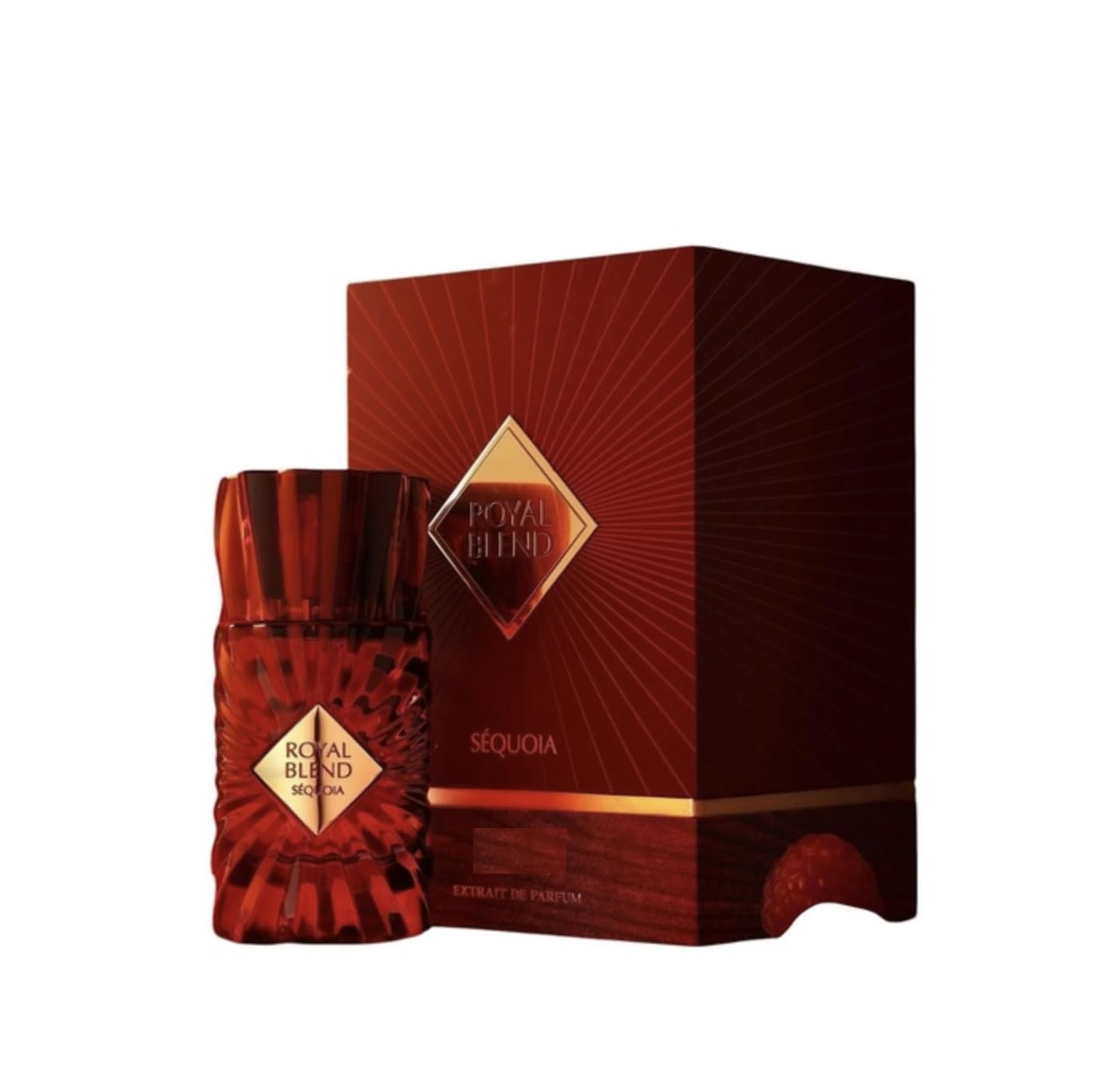 Royal Blend Sequoia Extrait de Parfum Perfume 100 ml, arabskie perfumy o długiej żywotności, w zestawie rozpylacz 5 ml, drzewny zapach z nutami szafranu, gałki muszkatołowej, lawendy i bursztynu