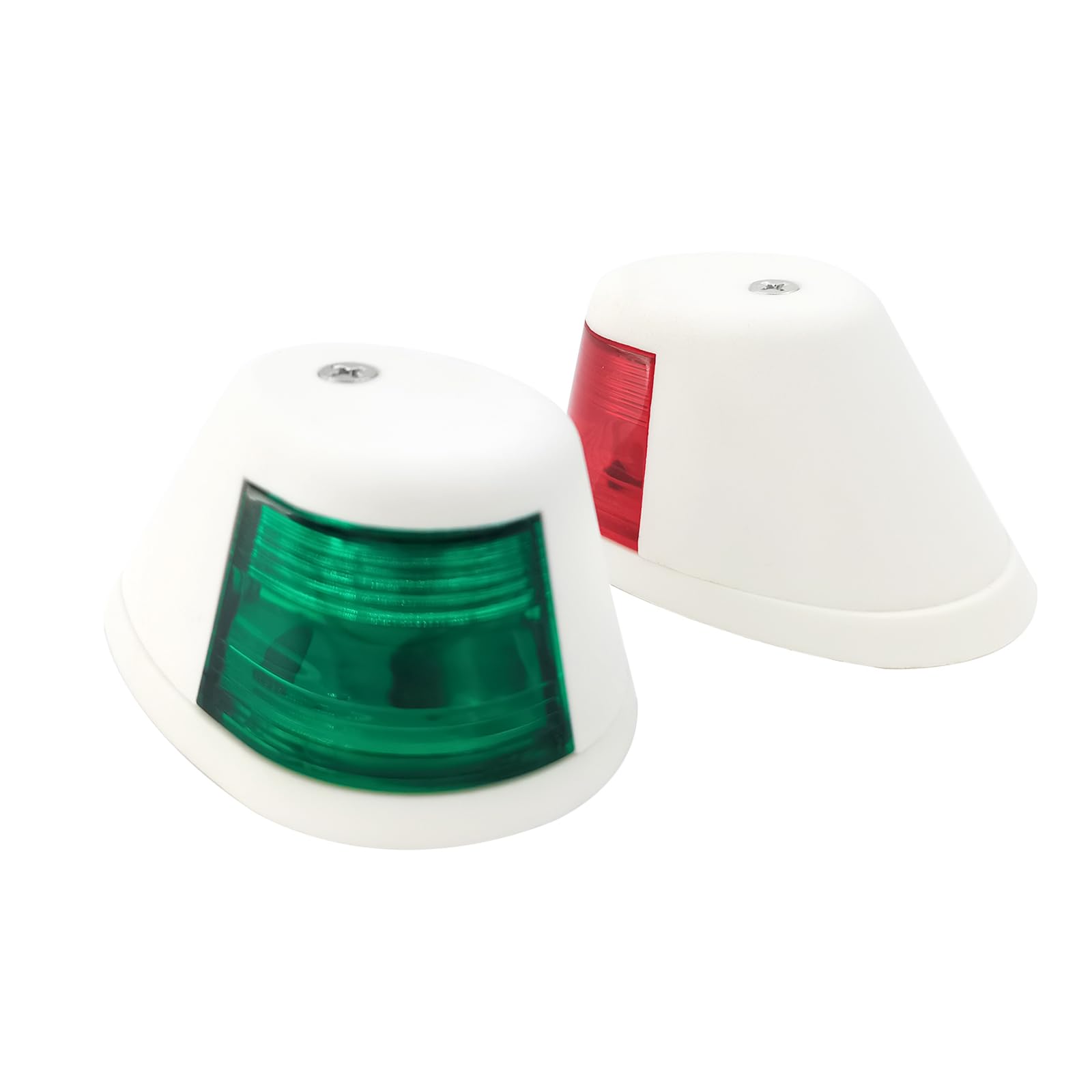 JT-HLM - Luces de navegación rojas y verdes para barcos, 12 V, luces de posición de envío, luz de ancla marina, luces LED de navegación de 112.5° para barco marino yate (blanco)