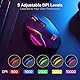 Redragon M810 Pro Kabellose Gaming-Maus, 10000 DPI Kabelgebundene/Kabellose Maus mit Schnellfeuertaste, 8 Makrotasten, 45 Stunden Dauerleistung und RGB-Hintergrundbeleuchtung für PC/Mac/Laptop