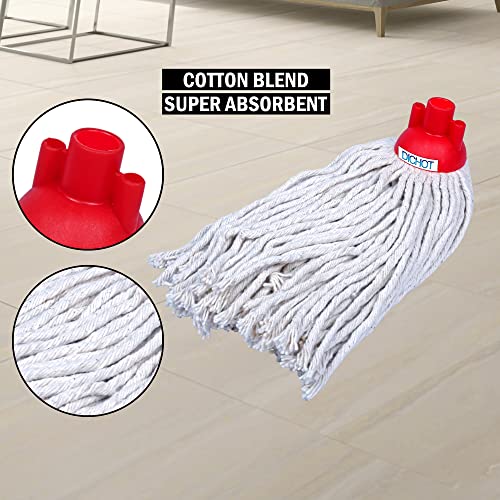 DICHOT-Round-Mop-Cotton-Refill-Replaceable-mop-Head-Red-300-GM-Pack-of-3