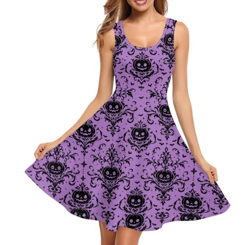 Image of TOADDITDO Womens Summer Sleeveless Tank Dress with 2 Side Pockets XS-4XL Plus Size
